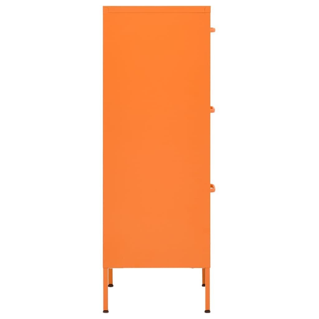 vidaXL skapītis, 42,5x35x101,5 cm, tērauds, oranžs цена и информация | Skapīši viesistabai | 220.lv