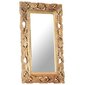 vidaXL spogulis, brūns, 80x50 cm, ar kokgriezumiem, mango masīvkoks cena un informācija | Spoguļi | 220.lv