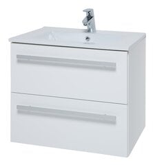 Шкафчик для ванной с раковиной Serena 90 см, белый цена и информация | Шкафчики для ванной | 220.lv