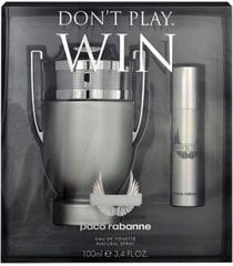 Tualetes ūdens Paco Rabanne Invictus vīriešiem EDT 100 ml + EDT 10 ml cena un informācija | Vīriešu smaržas | 220.lv