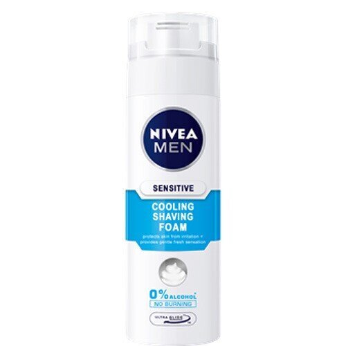 Atvēsinošas skūšanās putas Nivea Sensitive Shaving Foam Cooling 200 ml cena un informācija | Skūšanās piederumi, kosmētika | 220.lv