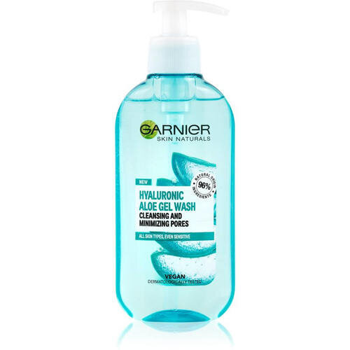 Sejas ādas tīrīšanas želeja Garnier Hyaluronic Aloe Cleansing Gel 200 ml cena un informācija | Sejas ādas kopšana | 220.lv