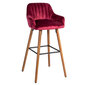 Bāra krēsls Home4You Ariel, sarkans/brūns цена и информация | Virtuves un ēdamistabas krēsli | 220.lv
