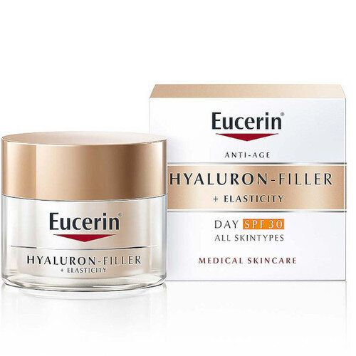 Dienas krēms pret grumbām Eucerin SPF 30 Hyaluron-Filler + Elasticity 50 ml cena un informācija | Sejas krēmi | 220.lv