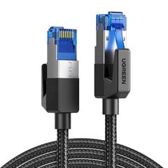 Кабель UGREEN NW153 Cat 8 F/FTP Braid Ethernet RJ45 Cable 2 м (black) цена и информация | Кабели и провода | 220.lv