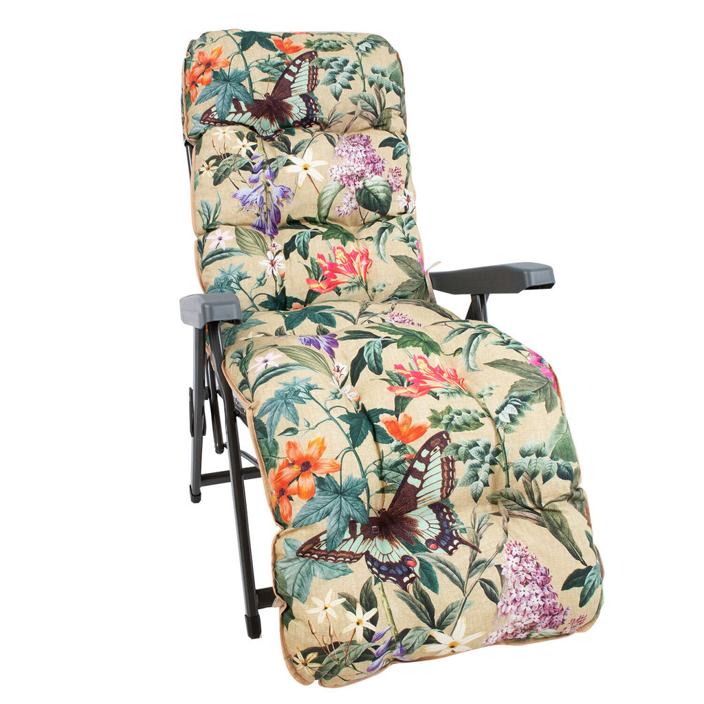 Krēsla pārsegs BADEN-AMAZONIA, bēšs puķains цена и информация | Krēslu paliktņi | 220.lv