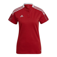 Футболка женская Adidas Tiro 21 Polo W GM7350, красная цена и информация | Женские футболки | 220.lv