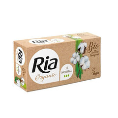 Ria Women´s BIO / Vegan tamponi Organic Normal, 16 gab. cena un informācija | Tamponi, higiēniskās paketes, ieliktnīši | 220.lv