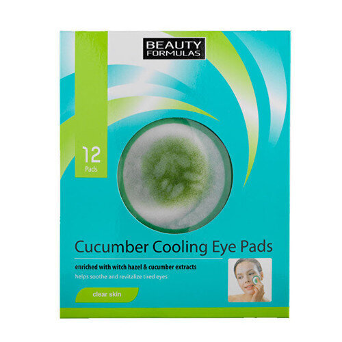 Acu spilventiņi Beauty Formulas (Cucumber Cooling Eye Pads) 12 gab. cena un informācija | Acu krēmi, serumi | 220.lv