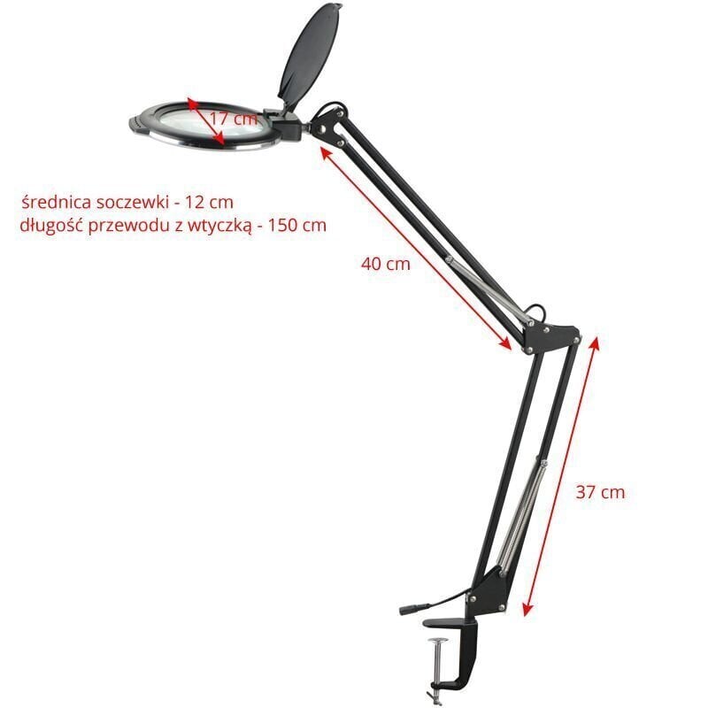 Kosmētikas LED lampa ar lupu 5D 8W цена и информация | Galda lampas | 220.lv