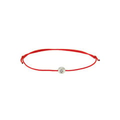 Красная нить браслет с сертифицированным бриллиантом 0,05 карата цена и информация | Женские браслеты | 220.lv