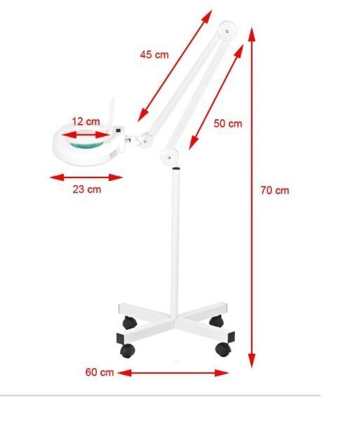 Kosmētikas LED lampa ar lupu 5D 12W cena un informācija | Mēbeles skaistumkopšanas saloniem | 220.lv