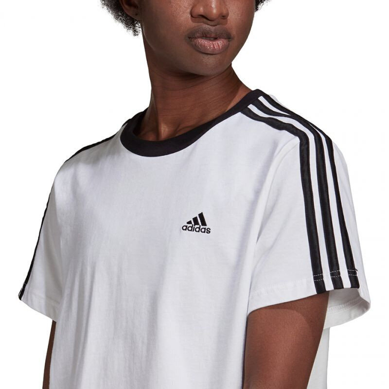 T-krekls sievietēm Adidas Essentials 3 Stripes Tee W H10201, balts цена и информация | T-krekli sievietēm | 220.lv