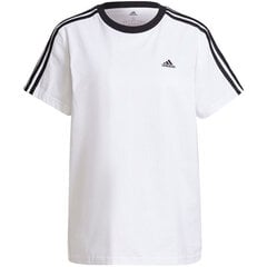 Футболка для женщин Adidas Essentials 3 Stripes Tee W H10201, белая цена и информация | Женские футболки | 220.lv