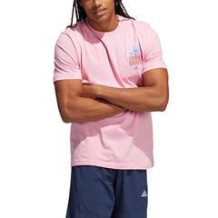 Футболка для мужчин Adidas Splash On Graphic M H42072, розовая цена и информация | Мужские футболки | 220.lv