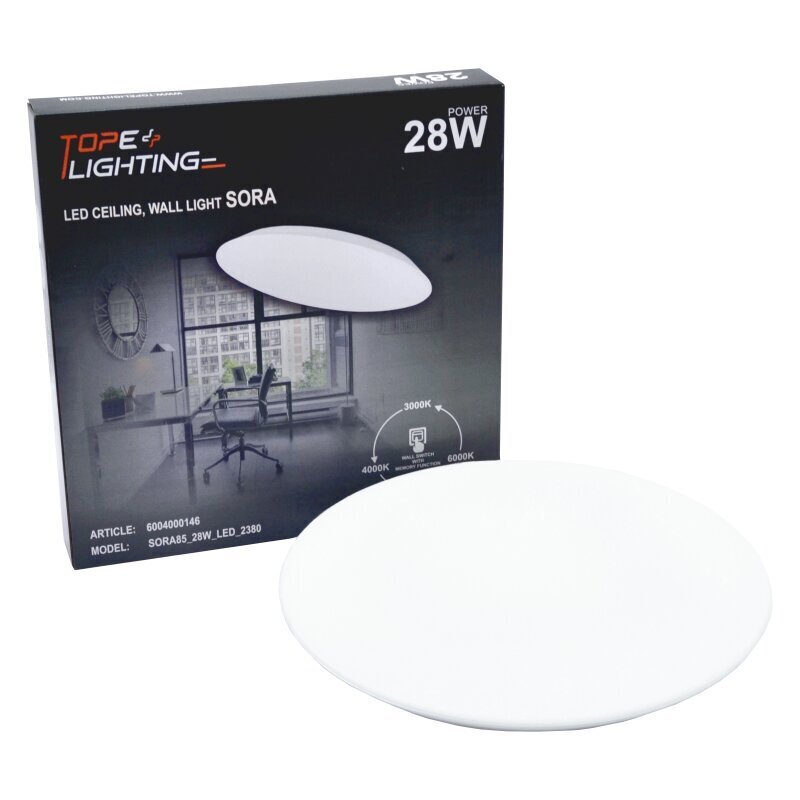 Plafonveida LED gaismeklis "SORA" 28W cena un informācija | Griestu lampas | 220.lv