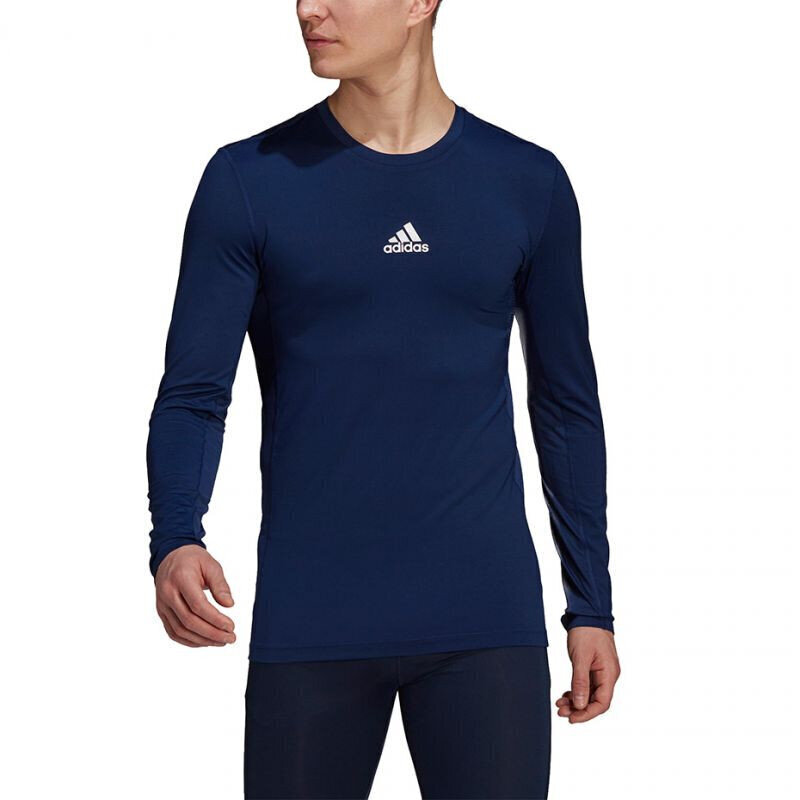 T-krekls vīriešiem Adidas Compression Long Sleeve Tee M GU7338, zils цена и информация | Vīriešu T-krekli | 220.lv