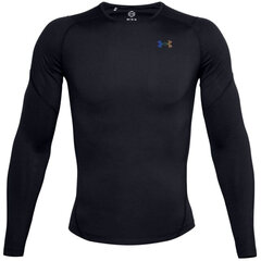 T-krekls vīriešiem Under Armour Rush Heatgear 20 Compression Long Sleeve M 1358233001, melns cena un informācija | Vīriešu T-krekli | 220.lv