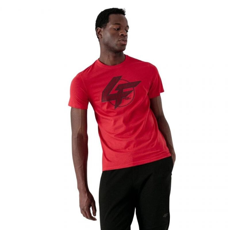 T-krekls vīriešiem 4F M H4Z21 TSM022 62S, sarkans цена и информация | Vīriešu T-krekli | 220.lv