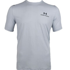 Футболка мужская Under Armour Rush Energy Short Sleeve M 1366138014, серая цена и информация | Мужские футболки | 220.lv