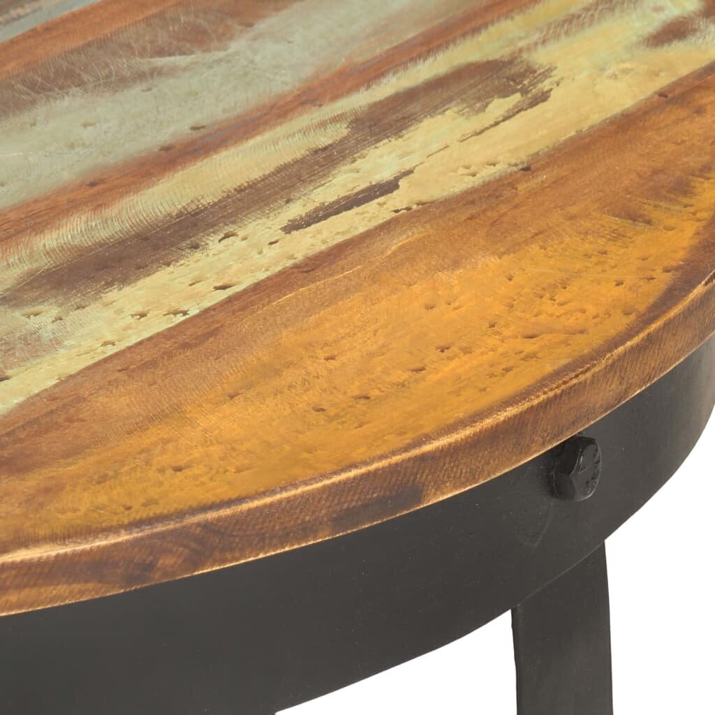vidaXL kafijas galdiņš, Ø68x43 cm, pārstrādāts masīvkoks cena un informācija | Žurnālgaldiņi | 220.lv