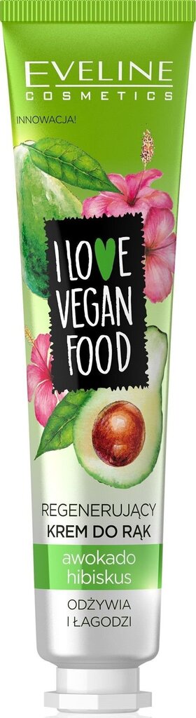 Krēms rokām, EVELINE I Love Vegan Food Avokado & Hibiscus, 50 ml cena un informācija | Ķermeņa krēmi, losjoni | 220.lv