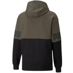 Džemperis ar kapuci vīriešiem Puma Power Colorblock Hoodie FL M 846103 44, zaļš цена и информация | Мужские толстовки | 220.lv