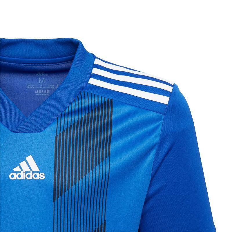 T-krekls bērniem Adidas Striped 19 Jr DU4396, zils cena un informācija | Zēnu krekli | 220.lv
