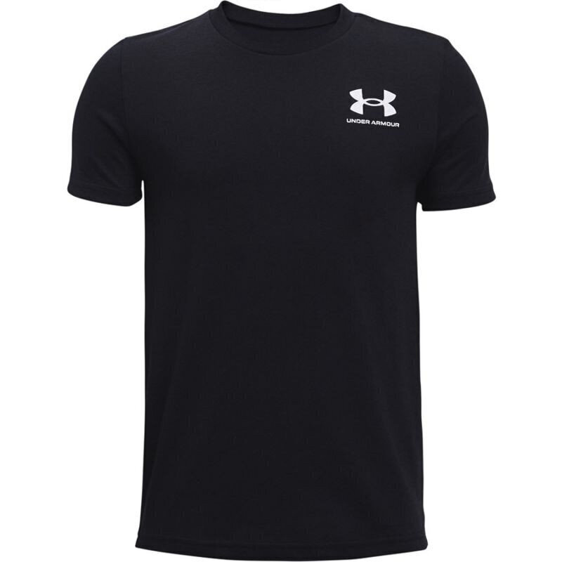 T-krekls bērniem Under Armour Y Sportstyle Left Chest SS Jr 1363280 001, melns цена и информация | Zēnu krekli | 220.lv