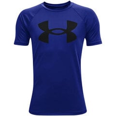 T-krekls bērniem Under Armour Y Tech Big Logo SS T-krekls Jr 1363283 400, zils cena un informācija | Zēnu krekli | 220.lv