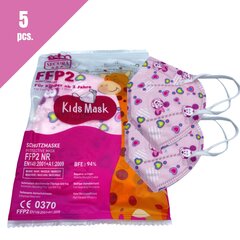 Bērnu respirators FFP2 (sejas maska), 5 gab.. cena un informācija | Pirmā palīdzība | 220.lv