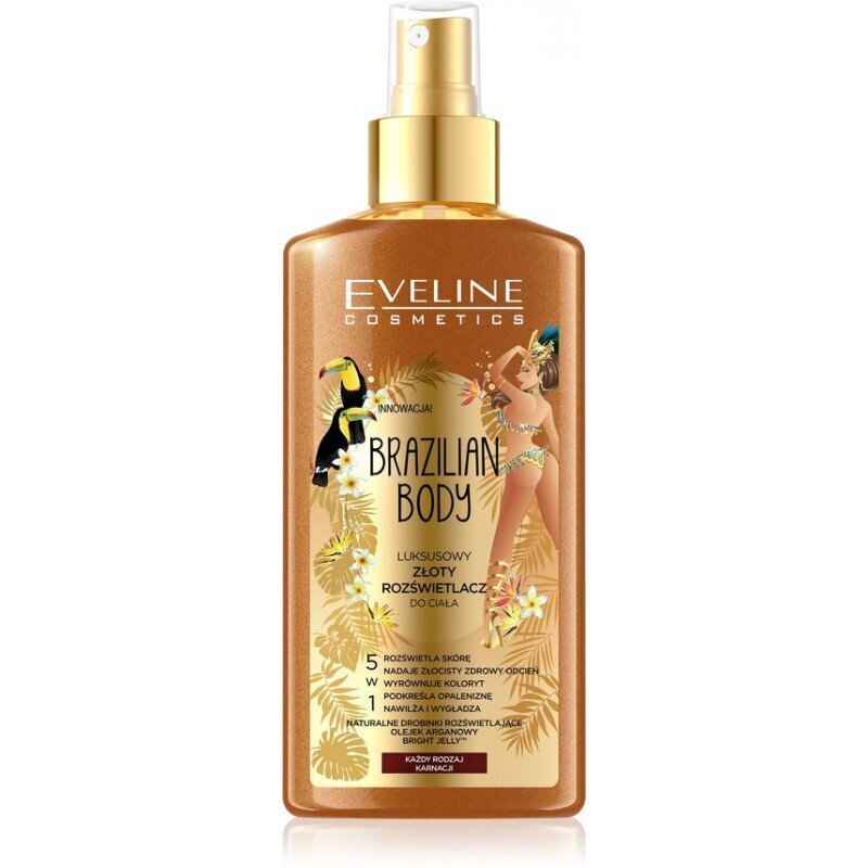 Paštonējošais līdzeklis, EVELINE Brazilian Body illuminator, 150 ml cena un informācija | Paštonējošie līdzekļi | 220.lv