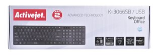 Клавиатура Activejet K-3066SB цена и информация | Клавиатуры | 220.lv