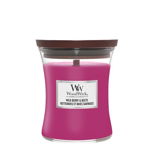 WoodWick aromātiska svece Wild Berry & Beets, 275 g cena un informācija | Sveces un svečturi | 220.lv