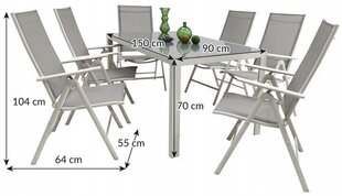 Комплект уличной мебели Monako, белый цена и информация | Комплекты уличной мебели | 220.lv
