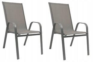 Комплект из 2 садовых стульев Bali, серый цена и информация | скамейка со столиком | 220.lv