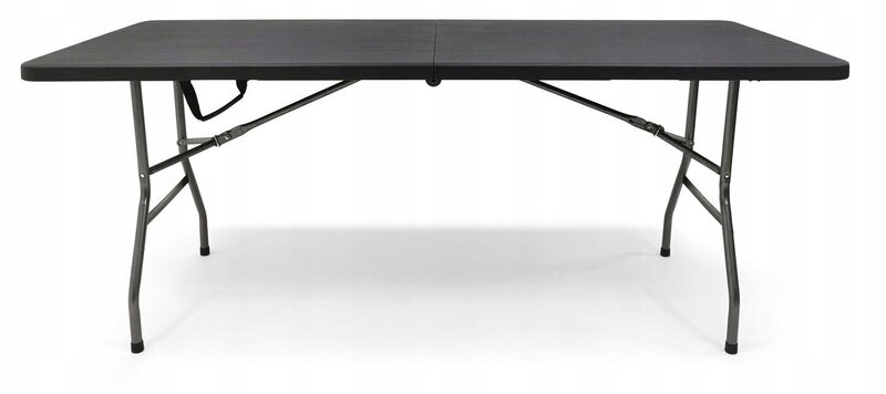 Складной стол Party, 180x70 см, черный цена | 220.lv