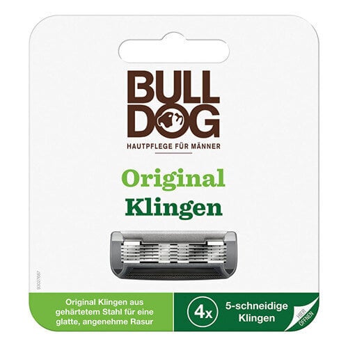 Bulldog Original rezerves galva, 4 gab. cena un informācija | Skūšanās piederumi, kosmētika | 220.lv