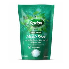 Vannas sāls Radox Muscle Relax (Bath Salt) 900 g cena un informācija | Dušas želejas, eļļas | 220.lv