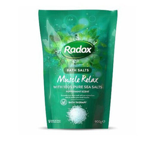 Vannas sāls Radox Muscle Relax (Bath Salt) 900 g cena un informācija | Dušas želejas, eļļas | 220.lv
