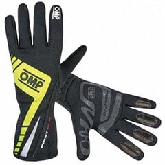 Men's Driving Gloves OMP First EVO Melns cena un informācija | Vīriešu cepures, šalles, cimdi | 220.lv