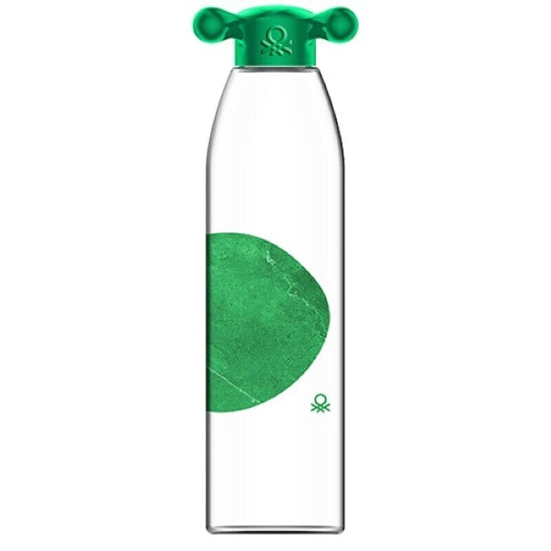 Ūdens pudele Benetton Borosilikāta glāze (550 ml): Krāsa - Zils cena un informācija | Ūdens pudeles | 220.lv