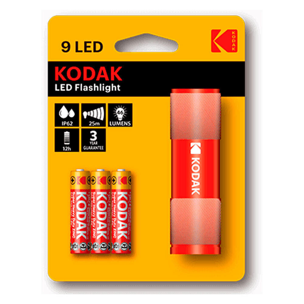 Baterija LED Kodak 9LED Sarkans cena un informācija | Lukturi | 220.lv