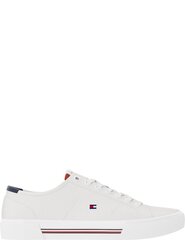 TOMMY HILFIGER vīriešu balti ikdienas apavi CANVAS VULC SHOES цена и информация | Мужские ботинки | 220.lv