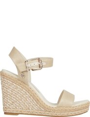 TOMMY HILFIGER sieviešu dzeltenas sandales HIGH WEDGE SANDAL cena un informācija | Sieviešu sandales | 220.lv