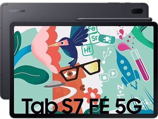 Портативный компьютер Galaxy Tab S7 FE 12,4 T736 5G 6/ 128GB Black цена и информация | Планшеты | 220.lv