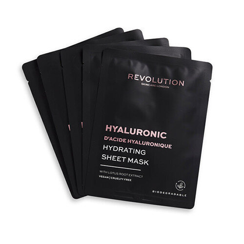 Mitrinoša hialuronskābes lokšņu maska Revolution Skincare Biodegradable (Hydrating Hyaluronic Acid Sheet Mask) цена и информация | Sejas maskas, acu maskas | 220.lv