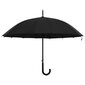 vidaXL lietussargs, automātisks, melns, 105 cm cena un informācija | Lietussargi sievietēm | 220.lv