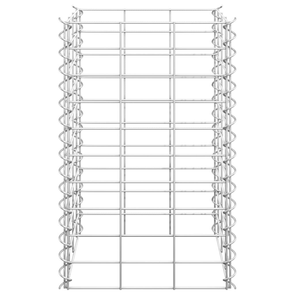 vidaXL gabioni/augstās puķu kastes, 3 gab., 30x30x50 cm, dzelzs cena un informācija | Podi stādiem un pārstādīšanai | 220.lv