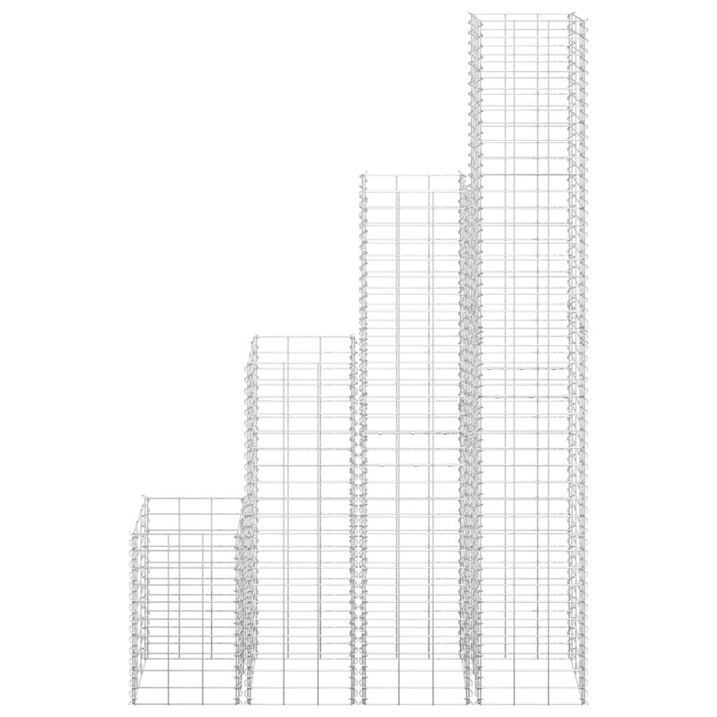 vidaXL gabioni/puķu kastes, 16 gab., 30x30x50/100/150/200 cm, dzelzs cena un informācija | Podi stādiem un pārstādīšanai | 220.lv